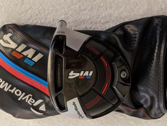 Tour Issue TaylorMade M4 9.5* Right Handed Driver Head With Head Cover Wrench and Adapter