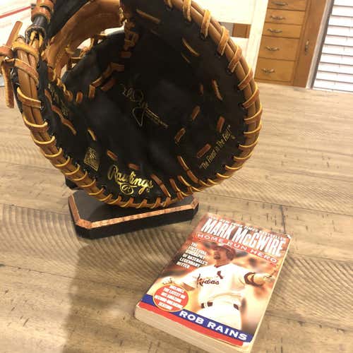 Rawlings Mark McGwire Model First Base Mitt & “Mark McGwire Homerun Hero” Book
