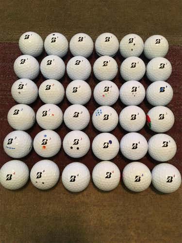 White Used Bridgestone All variations 36 Pack (3 Dozen) Balls