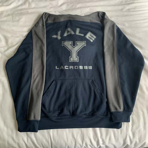 Yale Lacrosse Navy Grey Sweatshirt Large