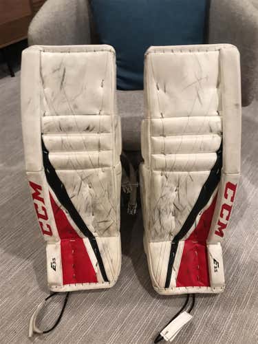 Red Intermediate 30" CCM Extreme Flex E3.5  Goalie Leg Pads