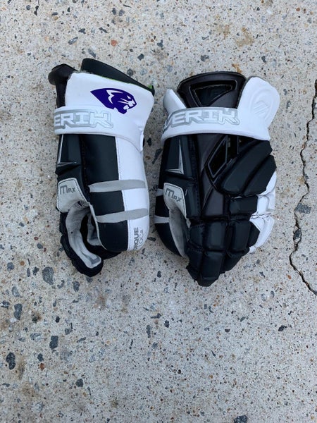 HPU Black Used Goalie Maverik Max Goalie Lacrosse Gloves 13"