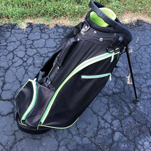 Black And Lime Green RJ Sport Stand Golf Bag