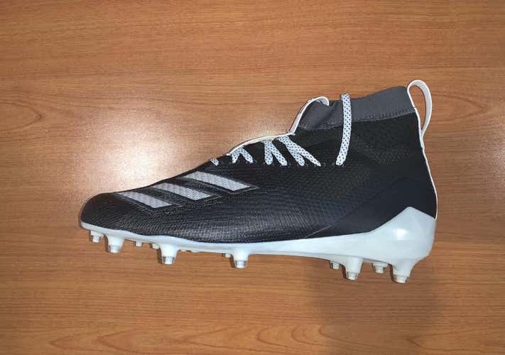 Adidas ADiZero  8.0 SK  Men’s Football Cleats (Size 10)New Black/White/Gray