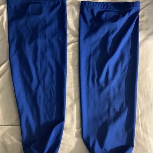 Senior Blue Polyester Velcro Hockey Socks Size 28
