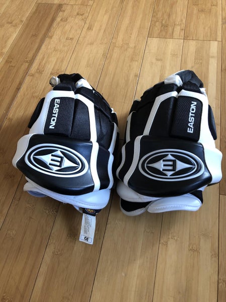Black and White New Senior Easton Stealth S7 Gloves 14"