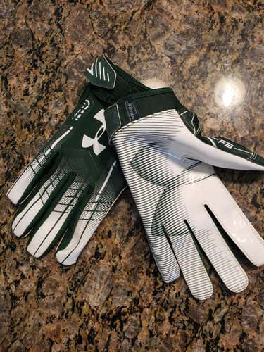 Green/white New Under Armour F6 Gloves XL