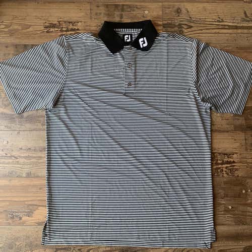 Footjoy Lisle Feeder Stripe Knit Collar