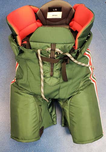 NJ Devils Retro Bauer APX Pants Green and Red
