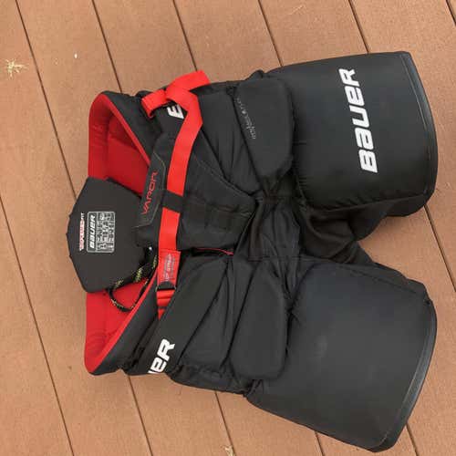 Black Intermediate Small Bauer Vapor 1X Hockey Goalie Pants