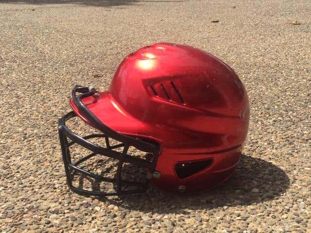 Red Used Small Rawlings CFBH Batting Helmet