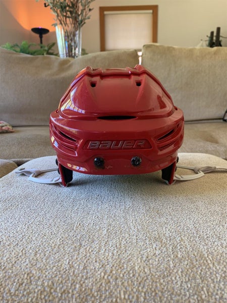 Red Used Small Bauer Re-Akt 100 Helmet