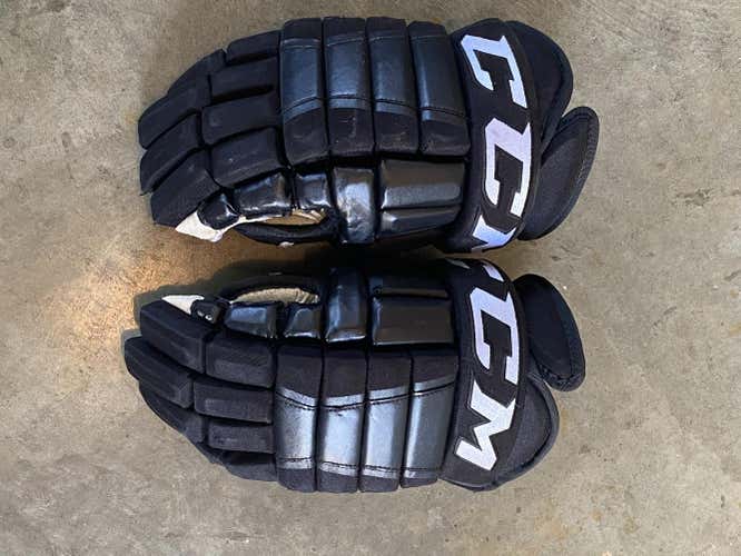 Cincinnati Cyclones Black Used Senior CCM HG98 Gloves 14" Pro Stock