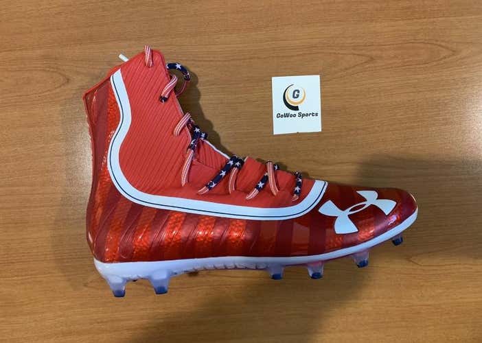 Under Armour Highlight MC LE Football Cleats (Mens Size 11.5 New Red/White/Blue