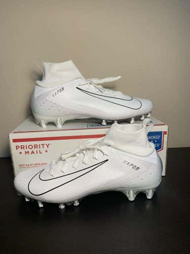 Nike Vapor Untouchable Pro 3 Football Cleats White 917165-120 Men's Size 13