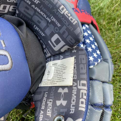 Used Player's Under Armour Command Pro 13" Lacrosse Gloves