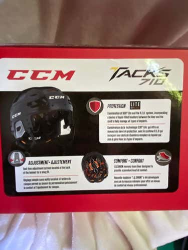 Royal Blue New Large CCM Tacks 710 Helmet