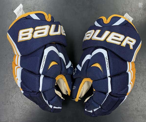 Navy-Gold New Senior Bauer Vapor APX Pro Gloves 13"