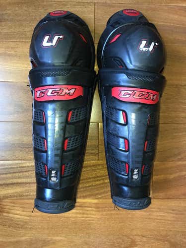 Used 12” CCM U+ Crazy Light Shin Pads