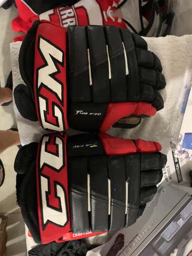 Black Senior CCM 13" Pro Stock Gloves