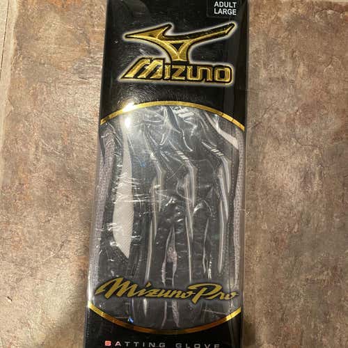 Large Mizuno Batting Gloves (Black)