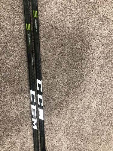 2 Used Senior CCM Left Hand RibCor Trigger ASY Hockey Sticks Pro Stock