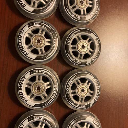 New 5TH ELEMENT 80 MM RUBBER WHEELS WITH BEARINGS