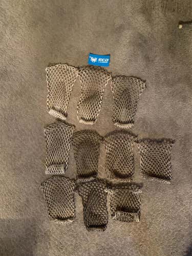 10 White Used Hero and Hero 2 ECD Lacrosse Mesh
