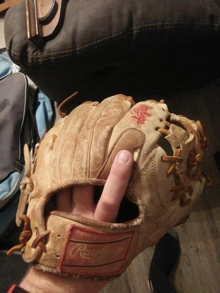 Brown Used Rawlings Right Hand Throw Infield Pro Preferred Baseball Glove 11.25"
