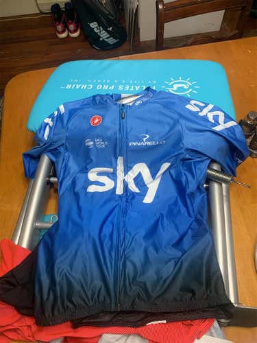 Blue Men's Extra Large Castelli Aero Race 6.0 XL Rossa Corsa Cycling Jersey