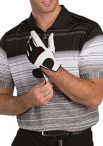 Antigua Golf Exchange Men's Polo Shirt Black/White Medium (M) NEW #75149
