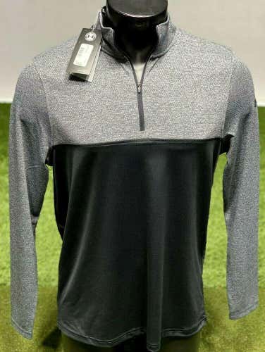 Under Armour Men's Scratch 1/4 Zip Pullover Top Black/Grey Medium (M) NEW #74510