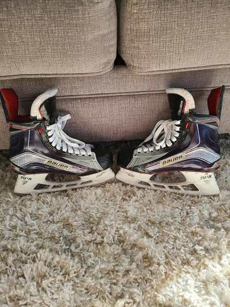 Used Senior Bauer Vapor 1X Hockey Skates Extra Wide Width Pro Stock Size 7