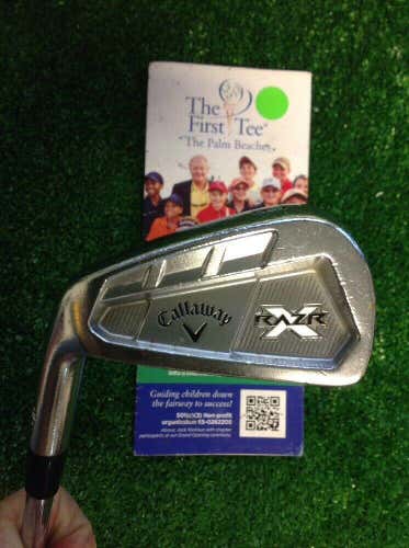 Callaway RAZR X Lefthanded Single 6 Iron With S300 Stiff Steel Shaft