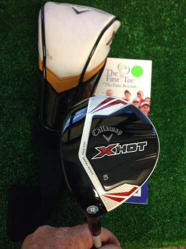 Callaway X Hot Lefthanded 5 Wood With Regular Graphite Shaft & Headcover