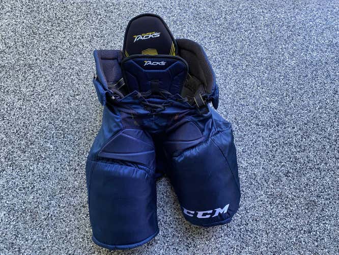 CCM Super Tacks Hockey Pants - Blue, Senior, Small