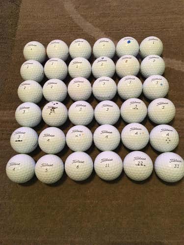 White Used Titleist Pro V1 36 Pack (3 Dozen) Balls