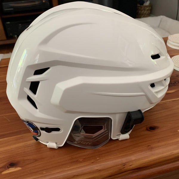 White Used Medium CCM Resistance 300 Pro Stock Helmet