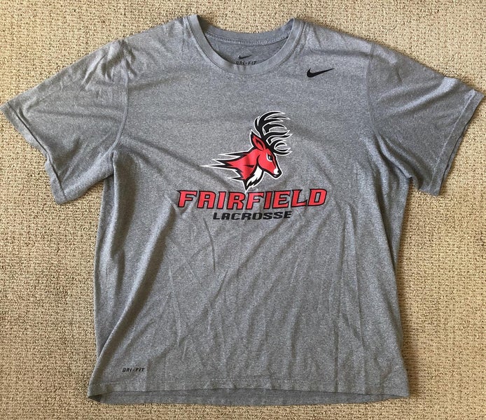 Fairfield University Team Issued Lacrosse #55 Gray Men's XL Nike Shirt