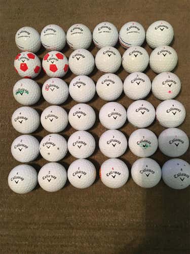 White Used Callaway All variations 36 Pack (3 Dozen) Balls