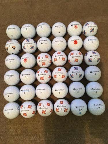 White Used TaylorMade TP5 36 Pack (3 Dozen) Balls