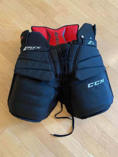 Black Used Senior Large CCM E1.9 Hockey Goalie Pants