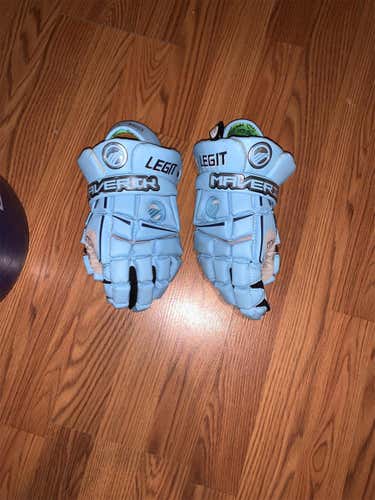 Blue  Maverik M3 13" Lacrosse Gloves