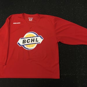 Red Used BCHL Adult XL Bauer Practice Jersey
