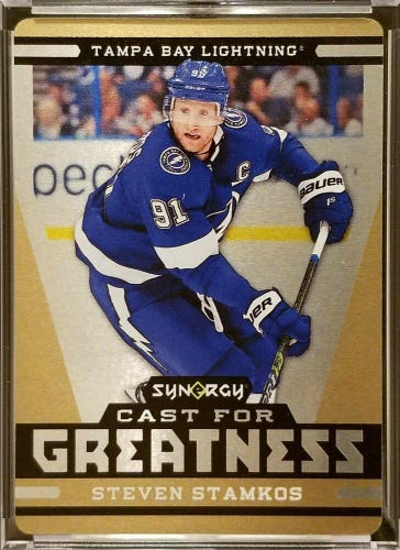 2018-19 UD Synergy STEVEN STAMKOS GOLD Cast For Greatness Metal Card #4/10