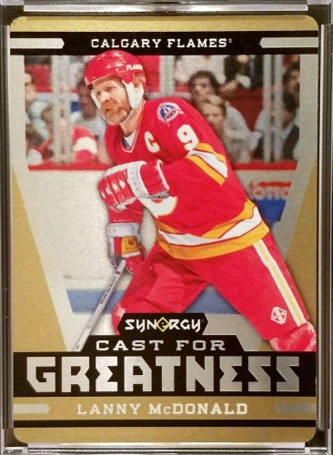 2018-19 UD Synergy LANNY McDONALD GOLD Cast For Greatness Metal Card #4/10