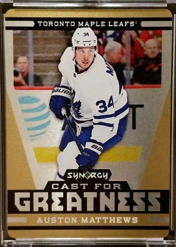2018-19 UD Synergy AUSTON MATTHEWS GOLD Cast For Greatness Metal Card #4/10