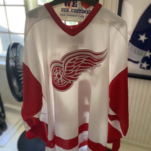 New Game Worn Red Wings Playoff Jersey