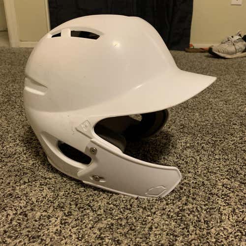 White Used Medium/Large DeMarini Paradox Batting Helmet
