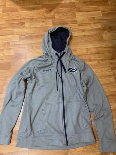 USHL Sioux Falls Stampede Gray Used Adult Large CCM Track Jacket